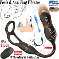 Male Prostate Massager Penis Cock Ring Anal Vibrator Butt Plug Sex Toys for Men