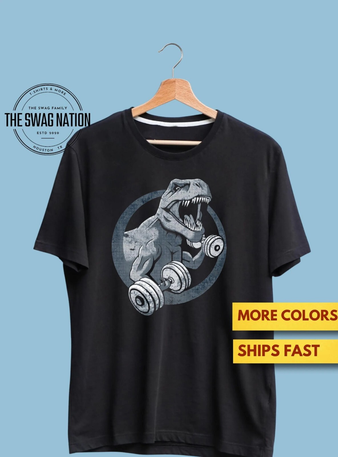 PONY Big Guns T Rex Muscles Maglietta da Palestra Maglietta Regalo Amante della Palestra Maglietta T Rex Allenamento