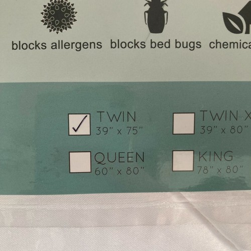 MicronOne Slumbertech Allergen Barrier Mattress Pad Twin 39" x 75" eBay