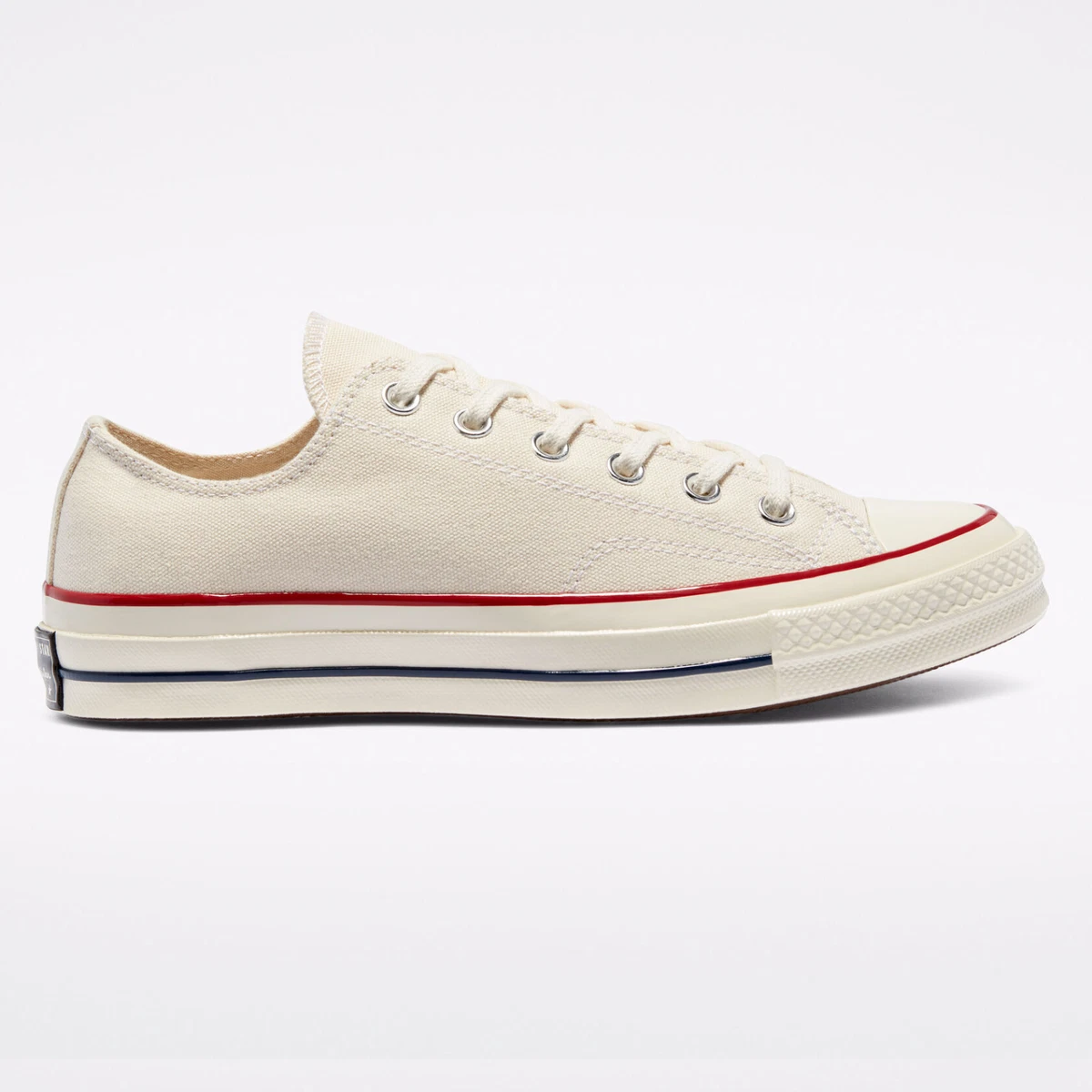 Converse Chuck 70 Low Top Canvas Trainers Parchment Beige White