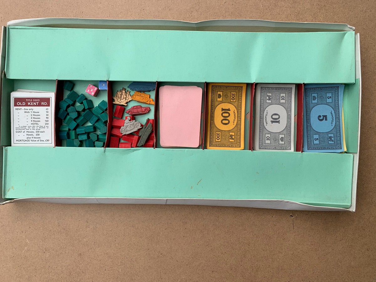 Rare Vintage 1957-1960 Monopoly Board Game Patent Ref 711 891