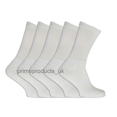 10 x Paar große Fuß Baumwolle reichhaltige Sport-Fitnesssocken für Herren schwarz weiß Passform Größe 12-14
