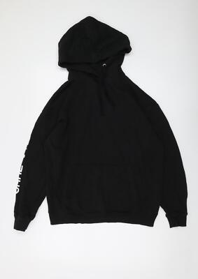 Teenz Shop Damen Schwarz Baumwolle Pullover Hoodie Größe 14 Pulli