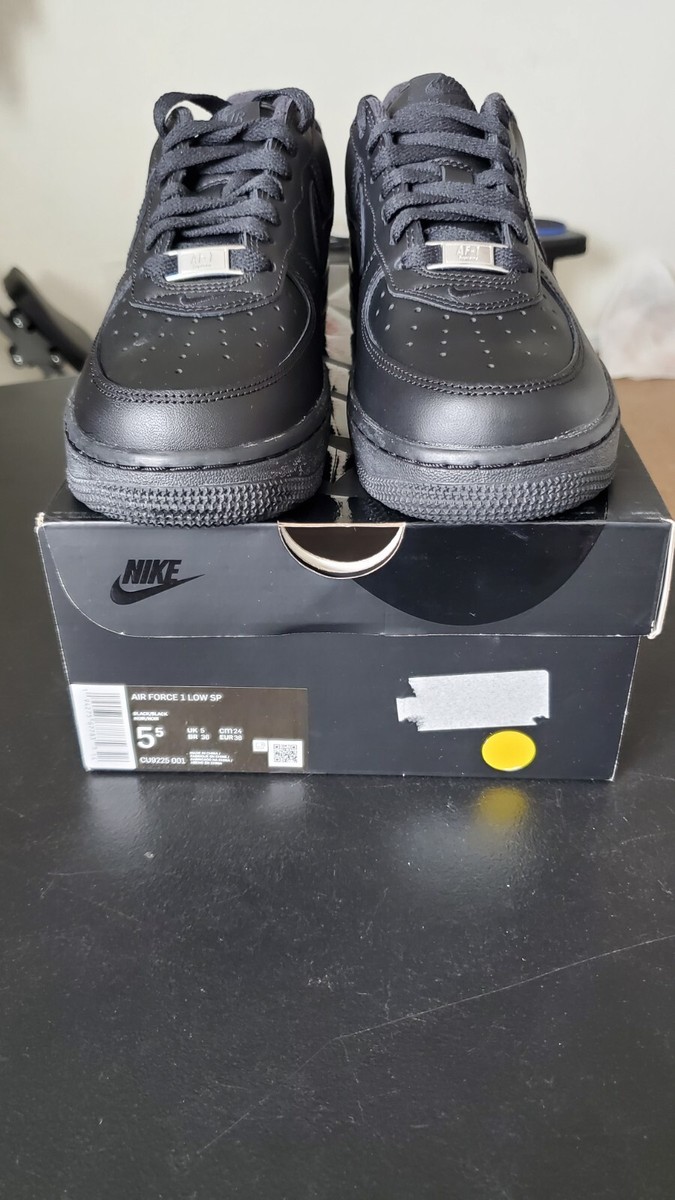 Nike Air Force 1 Low Supreme Black SP CU9225-001 5.5 | eBay