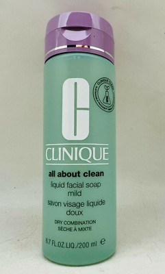 Clinique All About Clean Liquid Facial Soap Mild 6.7 oz / 200 ml Full Size