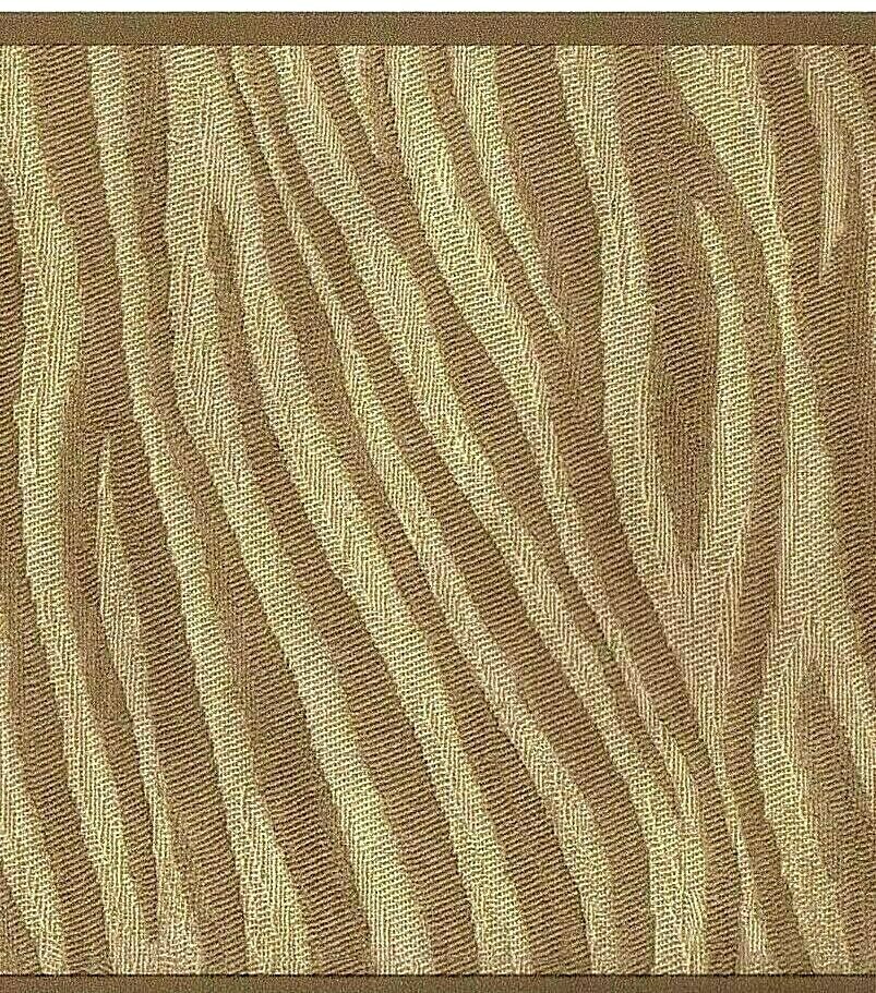 Zebra Skin Golden Brown Wallpaper Border 30 feet length "FREE