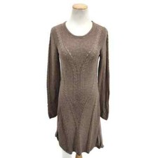 Mystree brown high low long sleeve sweater dress in small
