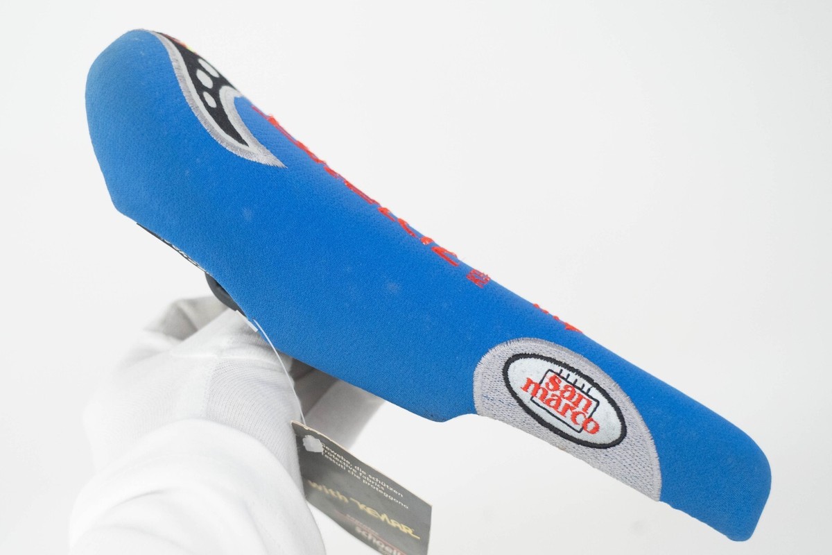 NOS SAN MARCO TDP COMPETITION MADE WITH KEVLAR BLUE VINTAGE SADDLE