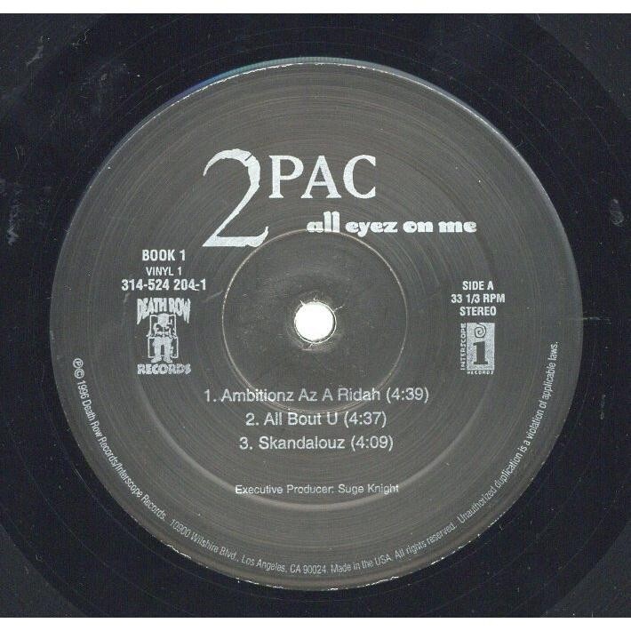 2pac TUPAC All Eyez On Me 4LP 1996 Original Vinyl Very Rare 2pac TUPAC All Eyez On Me 4LP 1996 Original Vinyl Very Rare