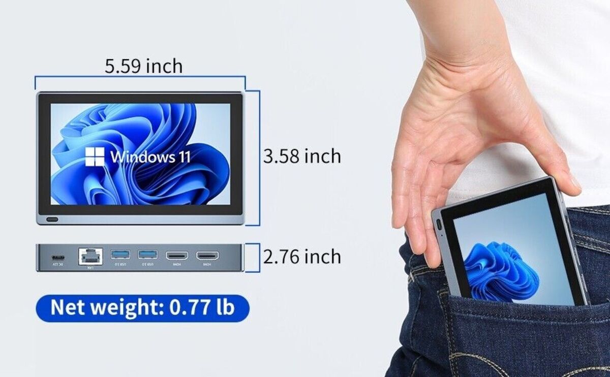 Tablet Windows 11 Mini PC 5.5 Tablet Windows 11 Mini PC 5.5