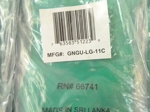 Pack of 48 Pairs THE SAFETY ZONE Safety Zone 11 mil Green Nitrile Gloves Large - Picture 3 of 3