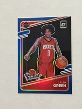 Jalen Green 2021-22 Optic The Rookies card #2 Blue Prizm /49 Rockets Suns