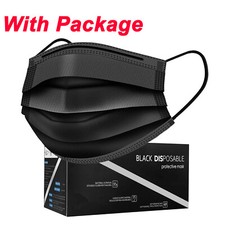 50 Black Face Mask With Package Mouth Nose Protector Respirator Masks USA Selle