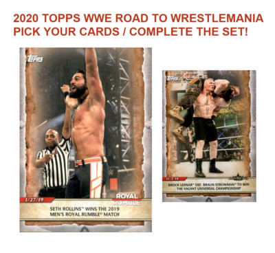 2020 Topps WWE Road To Wrestlemania - Pick Your Cards! - .49 max shipping