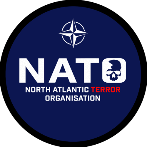 NATO-North Atlantic Terror Organ Button Anstecker Aufkleber Auto-Magnet Aufnäher - Bild 5 von 5