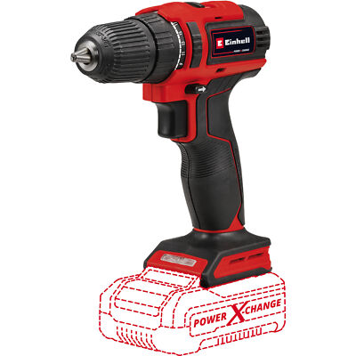 EINHELL Power X-Change Akku-Bohrschrauber TE-CD 18/40 Li BL - Solo, 18Volt, rot