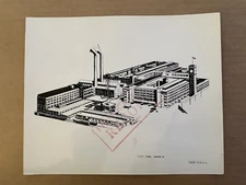 Vintage PRINT HOTO Goodyear Tire & Rubber Co Plant Two #2 Akron OH #J