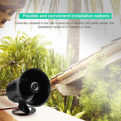 DC 12V Wired Alarm Horn Siren for Home System Indoor/Outdoor Fireproof 115dB - Picture 5 of 10