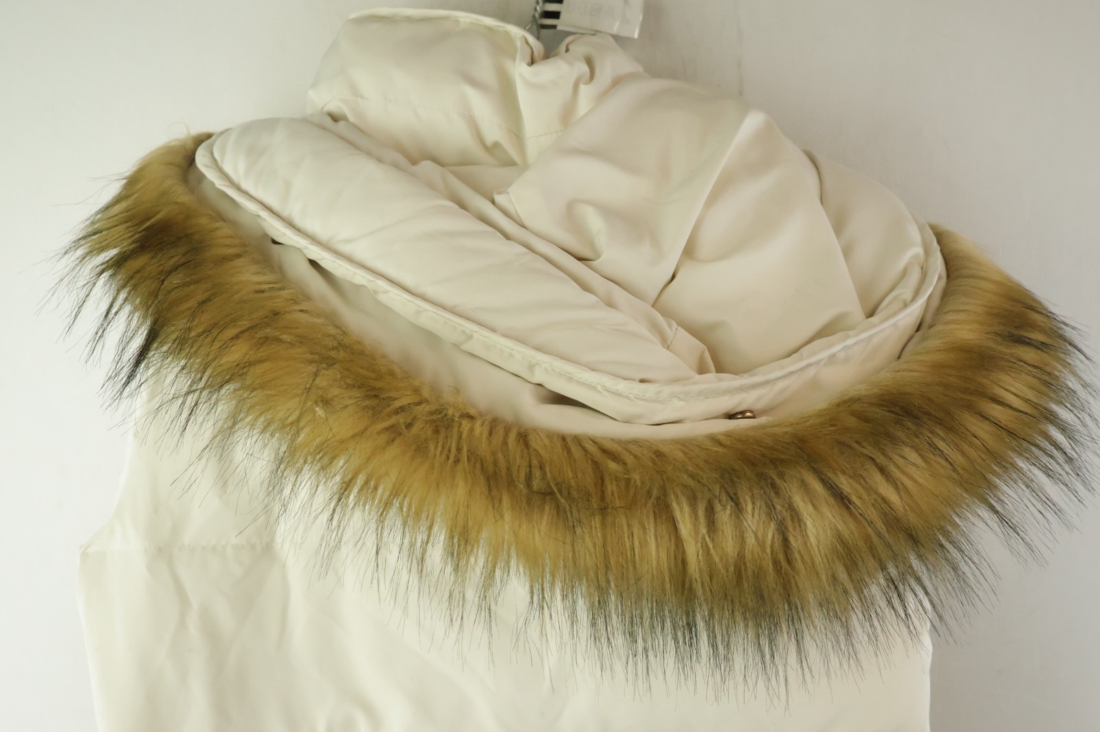 ZARA BASIC Beige Padded Jacket size M Womens Hood… - image 8