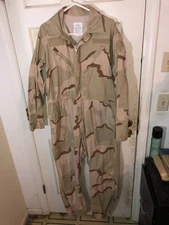 US Army Desert Tan Camo Mechanics Coveralls Jumpsuit Medium