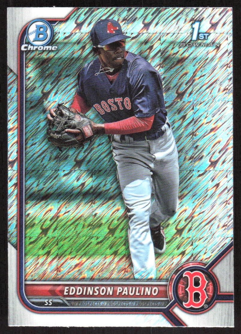 10982F 2022 Bowman Chrome #BCP-175 Eddinson Paulino Prospects Shimmer Refractor