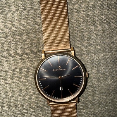 Christian Van Sant Men's Watch Paradigm Black Dial Rose Gold Bracelet CV4321