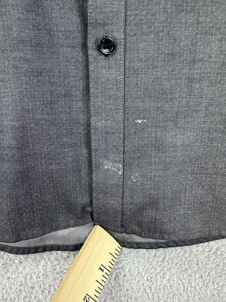 Camisa INC International Concepts Para Hombre Gris Medio Elastizada Manga Larga Vestido Foto 3 de 4