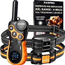 Dog Shock Collar with Remote, Unmatched 4-Mile Range, Night-Light Mode, Train...