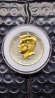 DANBURY MINT 2012 KENNEDY HALF DOLLAR, GOLD & SILVER
