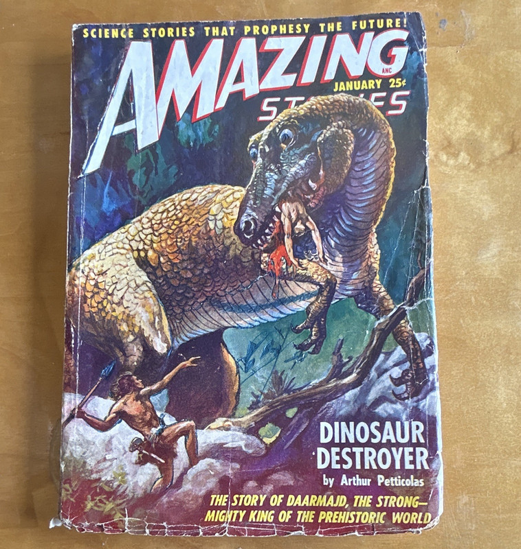 Amazing Stories Magazine January 1947 Sci-Fi Ziff-Davis Illus Arthur P.