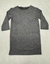 Adrienne Vittadini Womens Pullover Long Sleeve Mini Dress Gray Size M