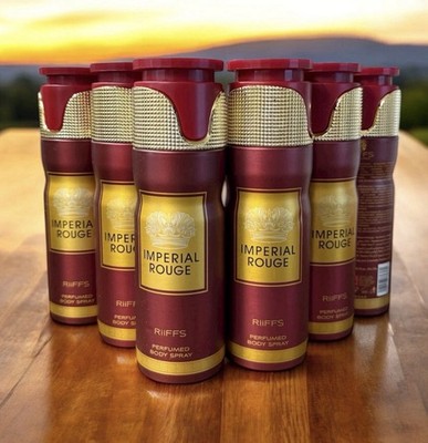 RIIFFS IMPERIAL ROUGE Perfumed Body Spray 6 Packs (200ML) Each