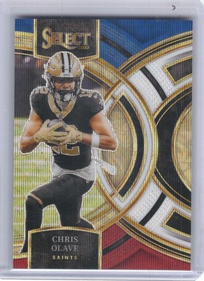 2023 Panini Select #164 Chris Olave Red and Blue New Orleans Saints