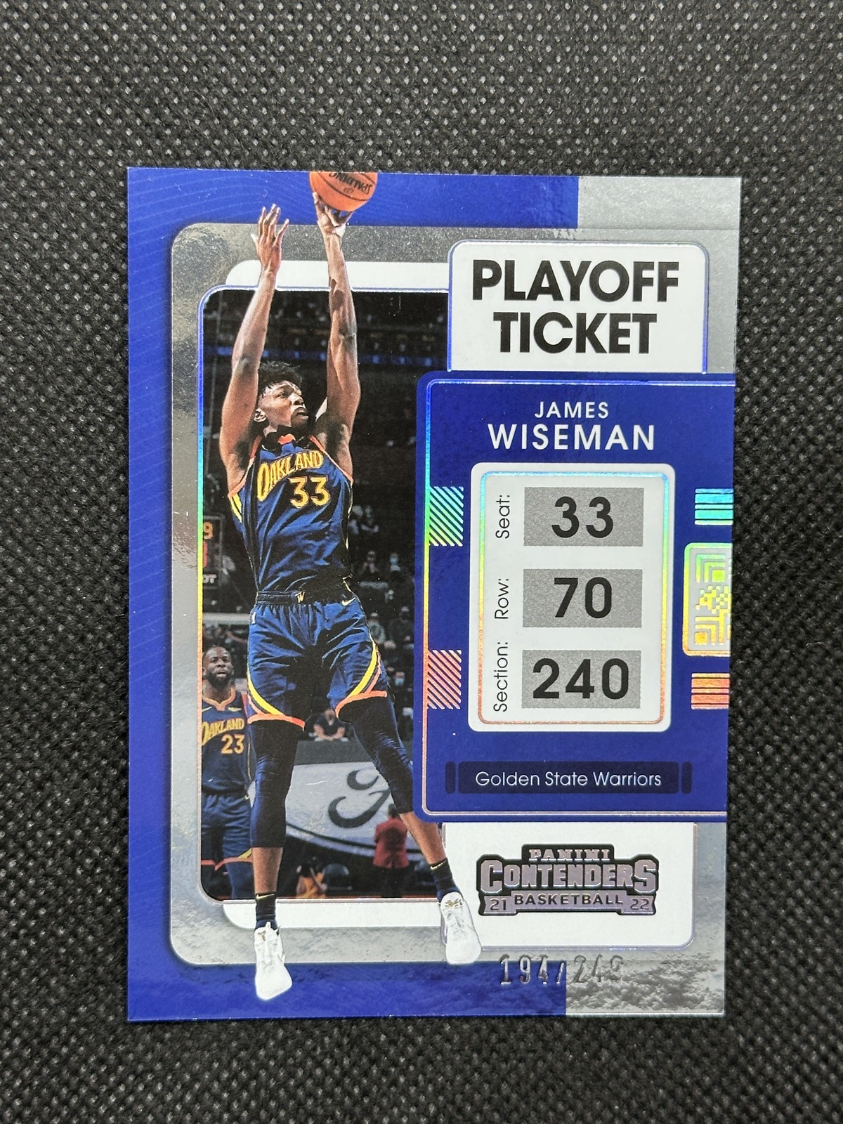 2021-22 Panini Contenders James Wiseman Playoff Ticket #30 #/249