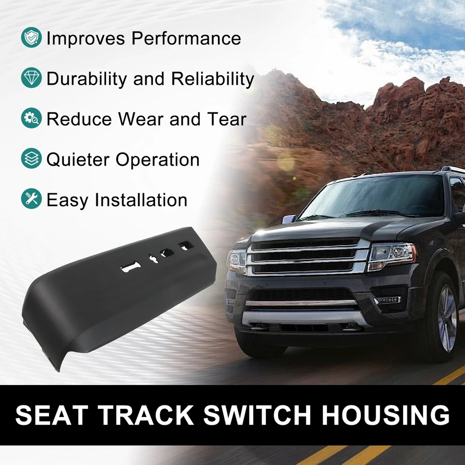 Left Driver Side Track Switch Housing Black for Ford 2015 2016 Expedition US - Image 4 of 4