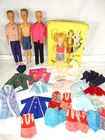 Vtg 1960 Ideal Tammys Family 4 Doll Lot W/ Clothing & Pepper Case Dad Pepper Ted