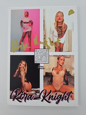 KIRA KNIGHT AUTOGRAMM SIGNIERT AUTOGRAPH SIGNED Autogrammkarte Erotik MODEL