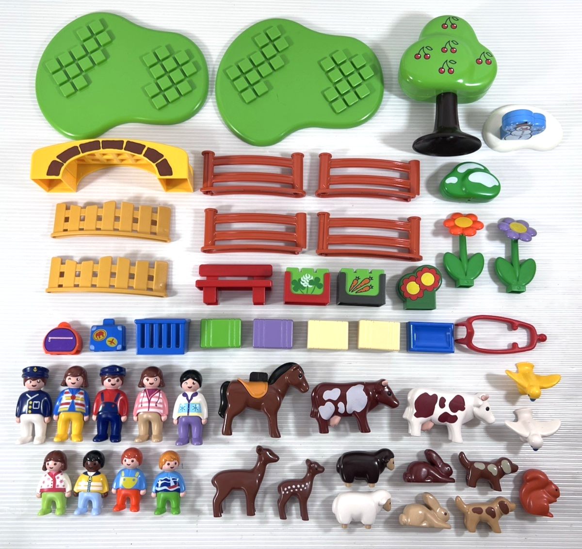 Horses Granja Playmobil 1990 Vintage 90s Playmobil 123 Farm Figure