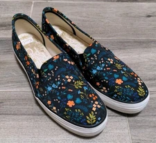 Keds Rifle Paper Co  Womens Shoes Slip On Canvas Floral Casual Sz 8.5