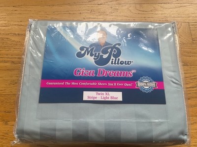 My Pillow Giza Dreams 100% Egyptian Cotton 400 TC Light Blue Twin XL New