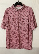 Vineyard Vines On The Go Performance Pattern Polo Shirt Mens L Preppy Stretch