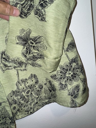 Silkland Sakko Blazer 100% Seide groß grün Perlen verziert Blumen gefüttert - Bild 8 von 12