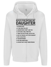 Rules for Dating My Daughter Father's Day Mens Zip Up Hoodie