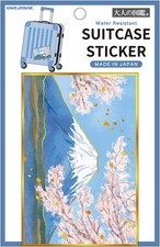 Japanese Ukiyo-e Suitcase Luggage Laptop Decor Sticker - Mt. Fuji Sakura