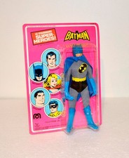 RARE! poupée BATMAN Mego 8" - Pin Pin Toys - French card - 1978 - NEUF !