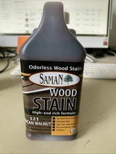 Saman Dark Oak 112  Wood Stain High-End Water Based 32oz Quart