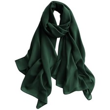 Chiffon Hijab for Women Sheer Shawl and Dark Green Chiffon Hijab Shawl Wraps
