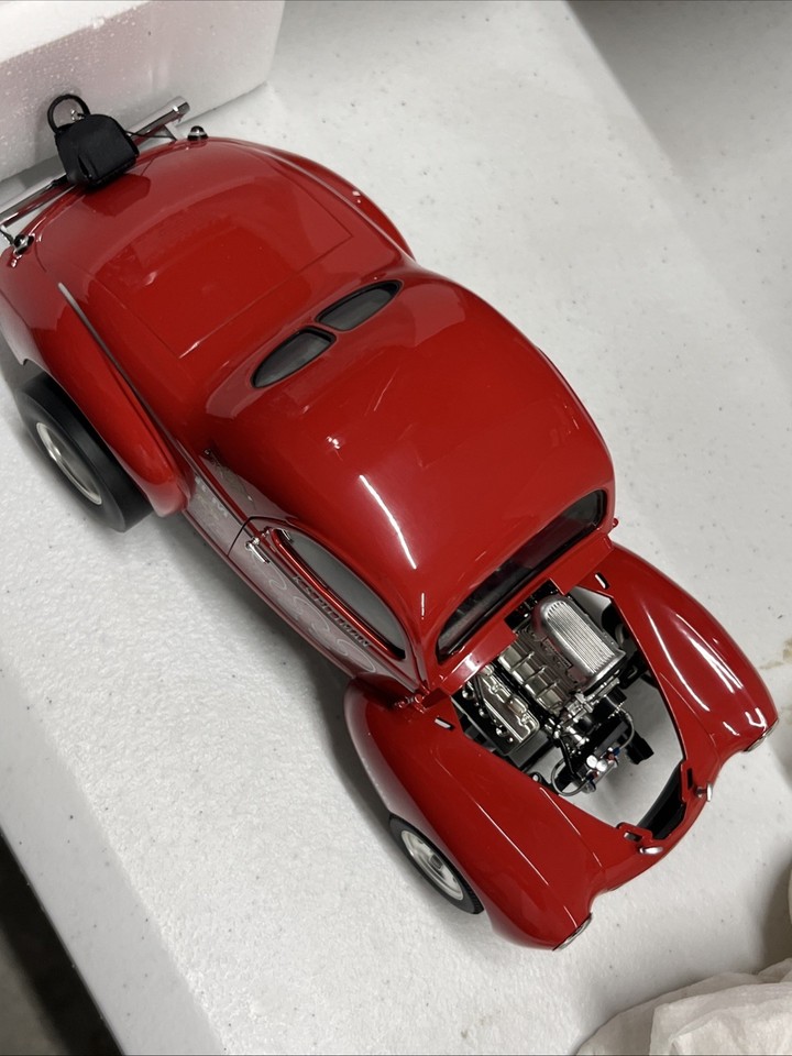 Acme 1:18 – Willys Gasser 1941 – Red Flamed – Modèle De Dragster En Diecast