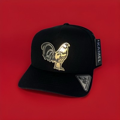 Gorra De Gallo Fino Snapback Hat Estilo Belico Vaquero Rooster Black Cap