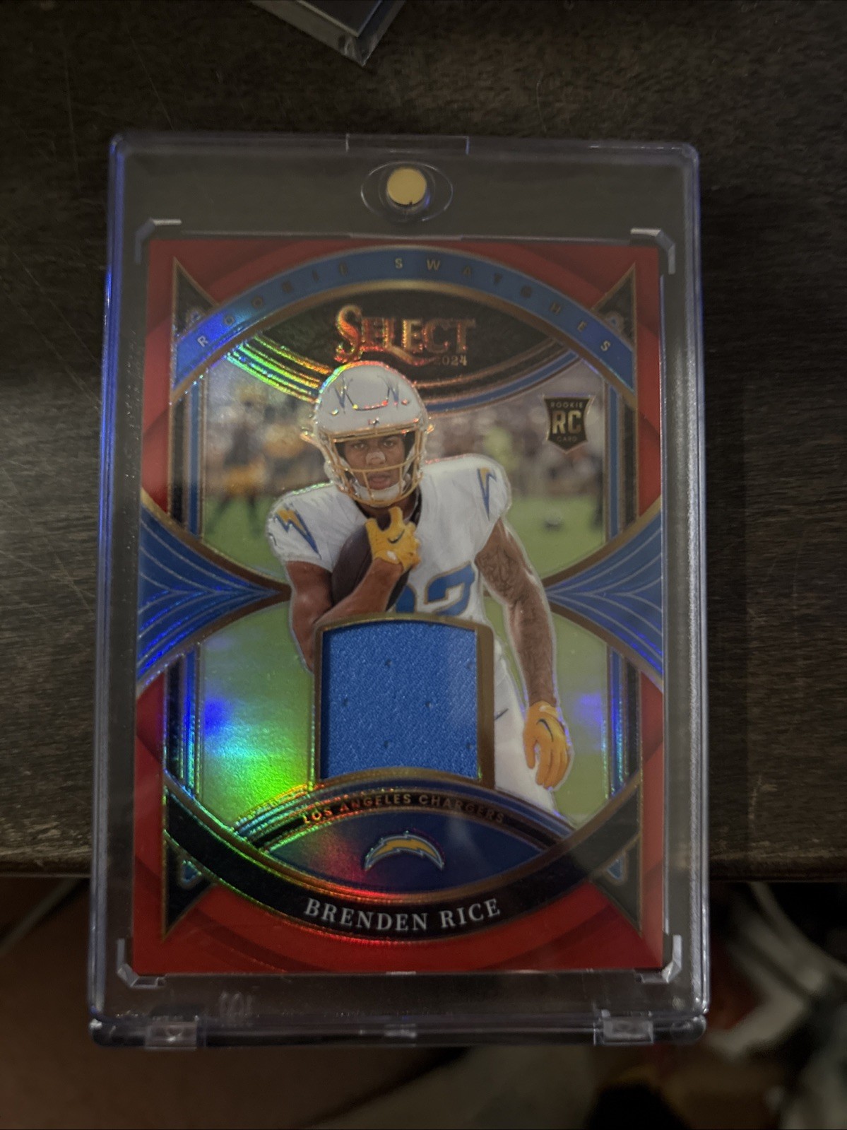 Brenden Rice Panini Select Rookie Swatches #RSBRE Red